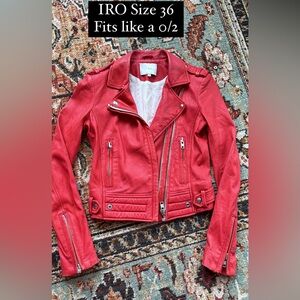 IRO lambskin leather jacket size 36